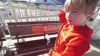Callum's train Vlogs Clarendon Station - His older brother and a Helicopter!