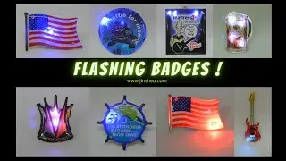 Custom Flashing Badges- Cheap lapel pin maker