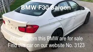 BMW F30 Saloon 320D N47N 2012 model 2.0L 184HK Transmission: Manual Color: MINERAL-WEISS METALLIC