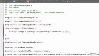 Xcode 4 iPhone SDK Tutorial - Custom Navigation Bar (Beginners) HD