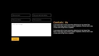 Create Contact Form Using HTML, CSS  Contact Form Design