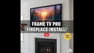 Установка телевизора A Frame TV Pro над камином | Штукатурка стены, потолочный монтаж и скрытая п...