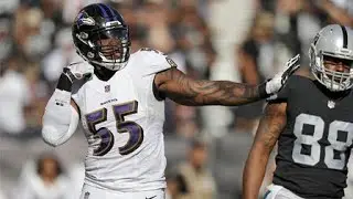 Terrell Suggs swipes by Donald Penn for sack