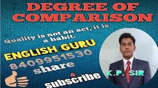 DEGREE OF COMPARISON Lec-1