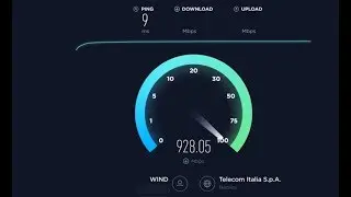 Gigabit Speedtest Wind Fibra FTTH Napoli (Italy)