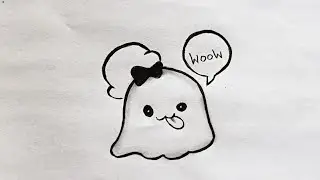 How to Draw Ghost - Ghost drawing Tutorial - Easy Pencil Drawings 