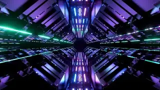 7Hours Fast Moving Cyber Neon Light Tunnel Futuristic Abstract Visuals || Relaxing Study & deep Work