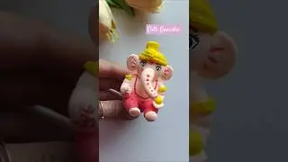Cute Little Clay ganesha 😍#diy #ganesh #ganeshchaturthi #shorts #trending