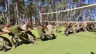 Tug of War Between Indian and French Troops