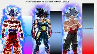Goku VS Bardock VS Evil Goku POWER LEVELS All Forms - DBZ / DBS / DB Daima / SDBH / DBAF