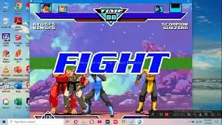 Mugen Battle Ryu SF5 and Ken SF5 vs Scorpion and Sub Zero