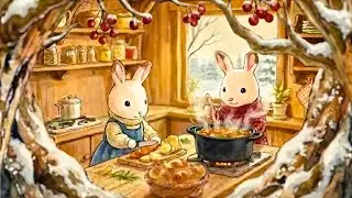 A Snowy Day in the Forest Kitchen ❄️ Little Animals Getting Ready for Winter
