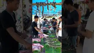 Extreme Wild Market Scene &ndash; Giant Pythons Hanging Everywhere!@mfajar88