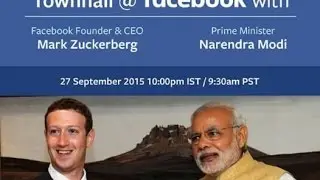 PM Narendra Modi Visiting Facebook HQ LIVE on 27th Sep 2015 for a Townhall Q&A|Modi visits Facebook