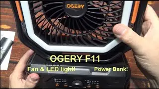 OGERY Portable Camping Fan Combo Kit Review! (Power bank, Remote Control, LED Light, Timer Control!)