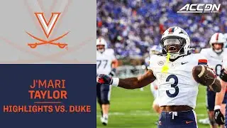 UVA Running Back J'Mari Taylor Highlights vs. Duke
