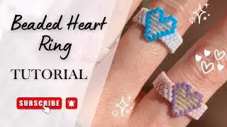 Peyote and Brick Stitch Beaded Heart Ring Tutorial 