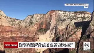 &lsquo;It sounded like thunder&rsquo;: Rockslide at Zion startles tourists