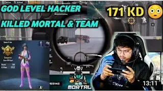 😳GOD LEVEL HACKER KILLED MORTAL || 187 KD HACKER|| PUBG MOBILE