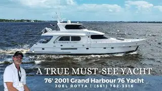Tour this IMPECCABLE 76' 2001 Grand Harbor 76 Yacht
