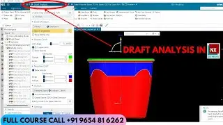 HINDI | 109. Draft Analysis in NX | Reverse Engineering NX Course Call +91 9654 81 6262