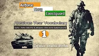 Airforce/Navy/Coastguard Previous year Vocab | Defence Warrior Studies |