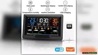 Tuya WIFI Smart Weather Station Color Screen APP Control Weather Alarm Clock Indoor and Outdoor Tem