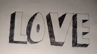 HOW TO DRAW LOVE IN 3D&hearts;️