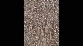 1 Yard Silver White Sequin Beaded Bridal Lace Fabric for Wedding Dresses | RX008