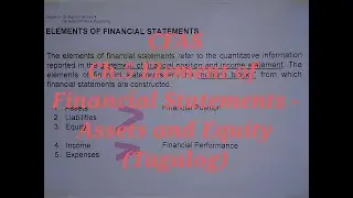 CFAS Elements of Financial Statements - Assets (Tagalog)