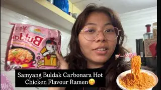 Samyang Buldak Carbonara Hot Spicky Flavour Ramen😋🍜