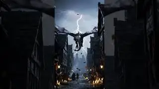 Shadow of the Dragon: Medieval Town Under Siege 🐉⚡🔥 #aidragon #aiartwork #aivideo