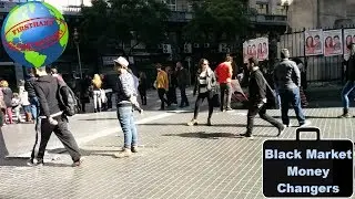 Black market currency exchanges in Buenos Aires - Money changers using Argentina's famous Blue Rate