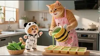Ginger’s Exciting Day Making Bitter Melon Hand Soap with Mama Cat 🐾✨ | Funny Cat Videos