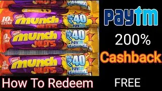 How To Redeem Munch Code in Paytm ? Stape by stape Redeem !! MUNCHNUTS offer