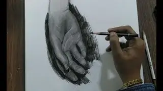 How to Draw a Hand | Easy Charcoal Hand Drawing for Beginners | Step-by-Step Tutorial