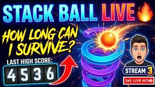 STACK BALL LIVE 🔥 | How Long Can I Survive?