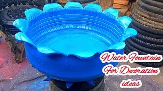 Water Fountain Tyre Ka 🫰 Order now #amezing #art #tyrefurniture #video #viral