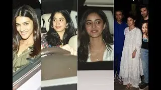 Kalank Screening | Kriti Sanon, Jahnvi Kapoor, Ananya Pandey & Others Attend