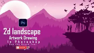 2D landscape artwork | fantasy artwork drawing | #photoshop  | @artworkworld7005