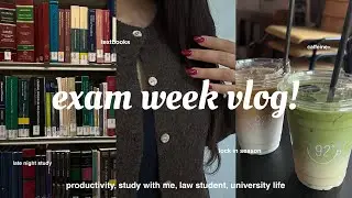 exam season vlog 📑 study with me, productivity, law student, library sessions