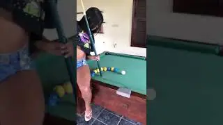 BILLARD TRICKS BY A SEXY WOMAN