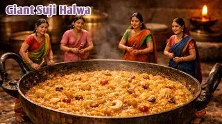 Giant Food Cooking Suji Halwa/Miniature Cooking