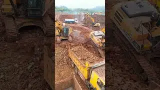 The huge excavators are at work 039
