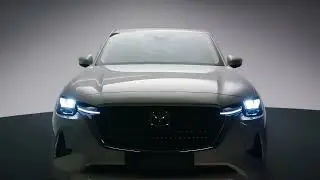 All-new 2022 Mazda CX-60 in Rhodium White - Driving & Interior Shots