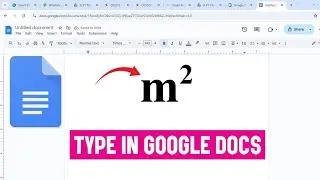 Как ввести m в квадрате в Google Docs