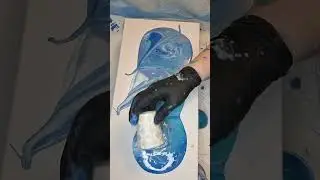 Beautiful Ocean-Inspired Triple Flip-Cup Pour (230)!🤩🌊 #fluidart #acrylicpouring #shorts #painting