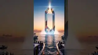 Giant Crystal Rising from the Ocean #Absurd #Surreal #Bizarre #Weird #ShortVideo #Loop #Strange