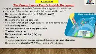 Daily fact- 79 | The Ozone Layer &ndash; Earth&rsquo;s Invisible Bodyguard #gkfacts #trending #tuition #science