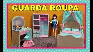 💖GUARDA ROUPA COM CAIXA DE SAPATO P BARBIE /TUTORIAL /DIY/QUARTO COMPLETO P BARBIE